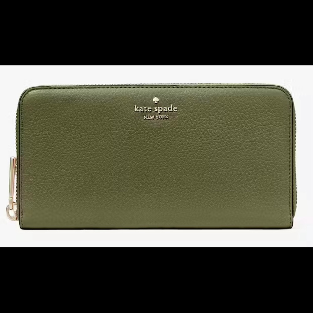 SOLD Kate Spade Lena Continental Emerald Green Leather Wallet